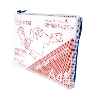 他サイト： サクラクレパス ノータム メッシュケース クリアー マチ付 A4 ブルー UNCM-A4#36の商品画像