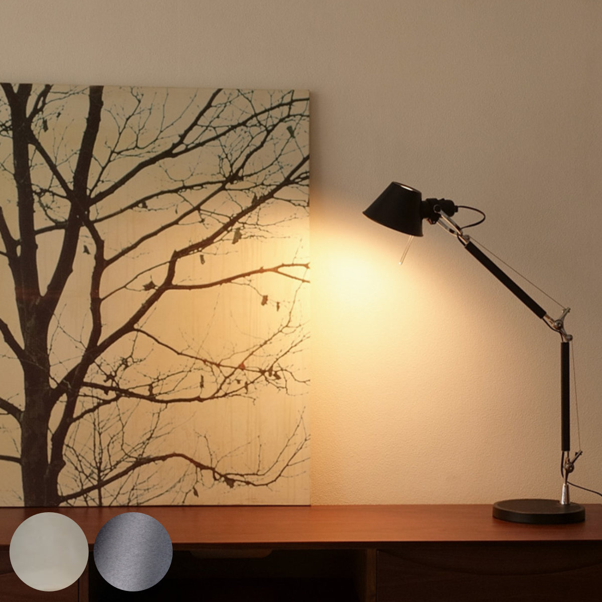 テーブルランプ トロメオ リプロダクト LED E26 アルテミデ ランプ 照明 デザイナーズ アルミ製 LED対応 デスクライト 間接照明 おしゃれ 卓上ライト 角度調整 回転