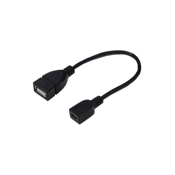 (まとめ)変換名人 USBケーブル20 A(メス) to mini(メス) USBAB/M5B20(×10セット)