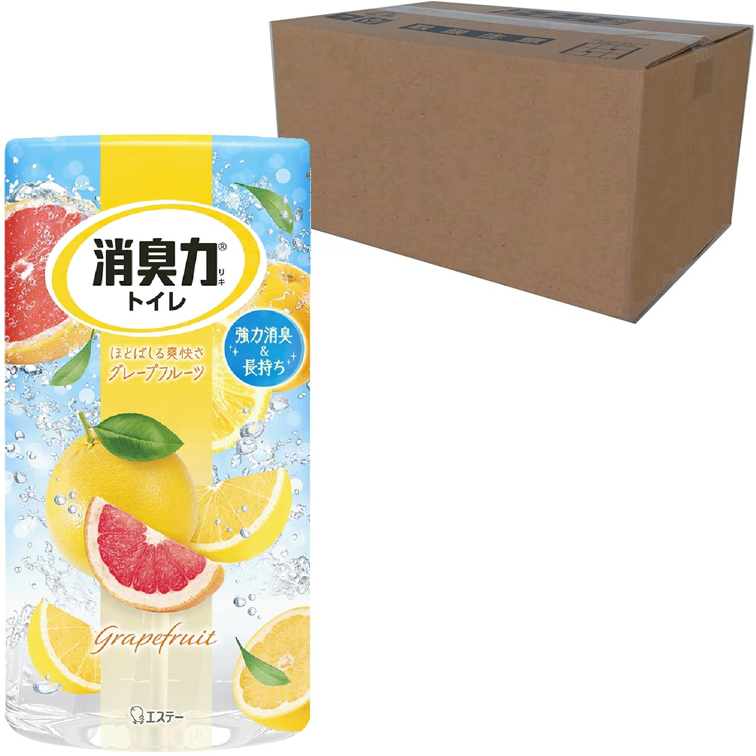 消臭力 [オフィス ビジネスに ケース販売] トイレ用 置き型 グレープフルーツ 400mL×18個 トイレの消臭力 トイレ 置くだけ 消臭剤 消臭 芳香剤