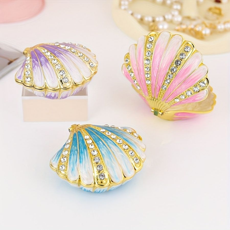 小物入れ 鍵置き 置物 インテリア オブジェ ジュエリーボックス アクセサリーケース 貝型 シェル ピンク 青 紫 3カラー イベント 玄関 玄関 鍵 収納ボックス 雑貨 インテリア オシャレ 可愛い