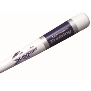 トレーニングバットホワイト/ブルー/シルバー 木製トレーニングバット マスコットバット (BAT-2505)