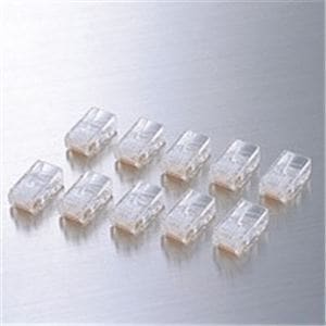 （まとめ）エレコム ELECOM RJ45コネクタ LD-6RJ45T10 10個 (×3セット)
