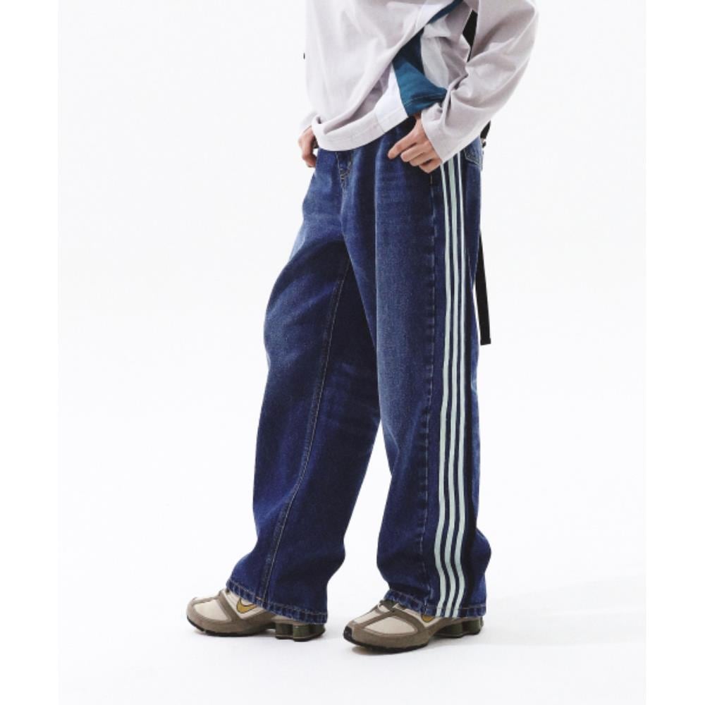 PRENDA BACK TAPE POINT DENIM PANTS DARK BLUE PRTFSSDP07W