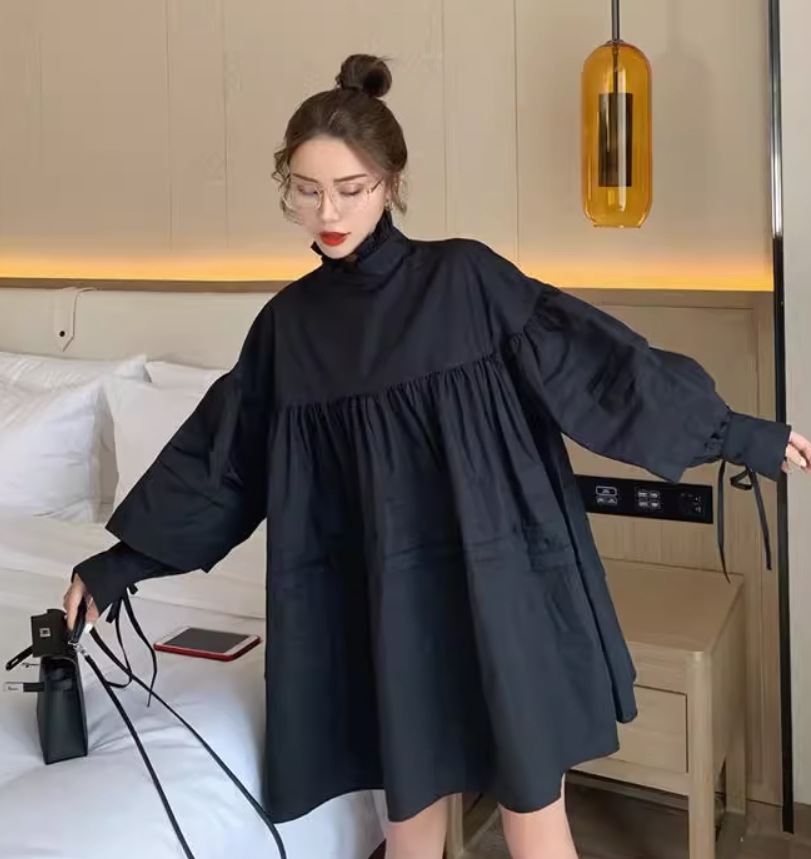 ワンピース デート モテアイテム チュニックワンピース フレア 無地 コットン 大人可愛い きれいめ 上品 おしゃれ かっこいい 大人可愛い ラブリー キュート ガーリー クール モード系 セクシー