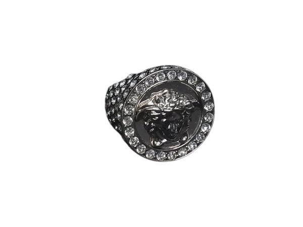 リング 指輪 メデューサ メタル - ラインストーン シルバー ファッションリング アクセサリー 小物 ジュエリー ブランド プレゼント 高級 誕生日プレゼント レディース【本物保証】