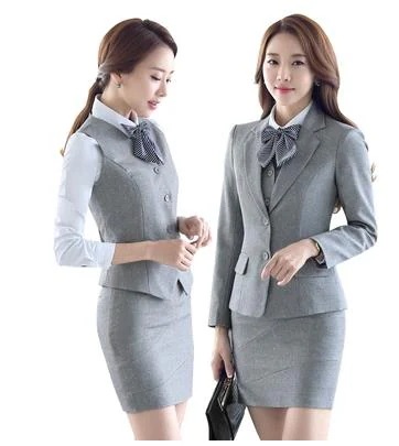 【大好評！最安値挑戦!】オフィススーツ 膝丈タイトスカート 長袖シャツ 就活通勤仕事団体服選択入学式 卒業式入園式F504 8,438円