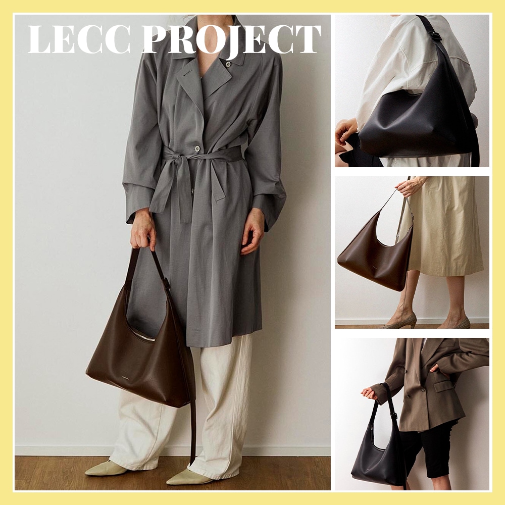 正規品LECC PROJECT LOG HOBO ZIP BAG L 韓国ブランド ビッグ バケット ショルダーバッグ