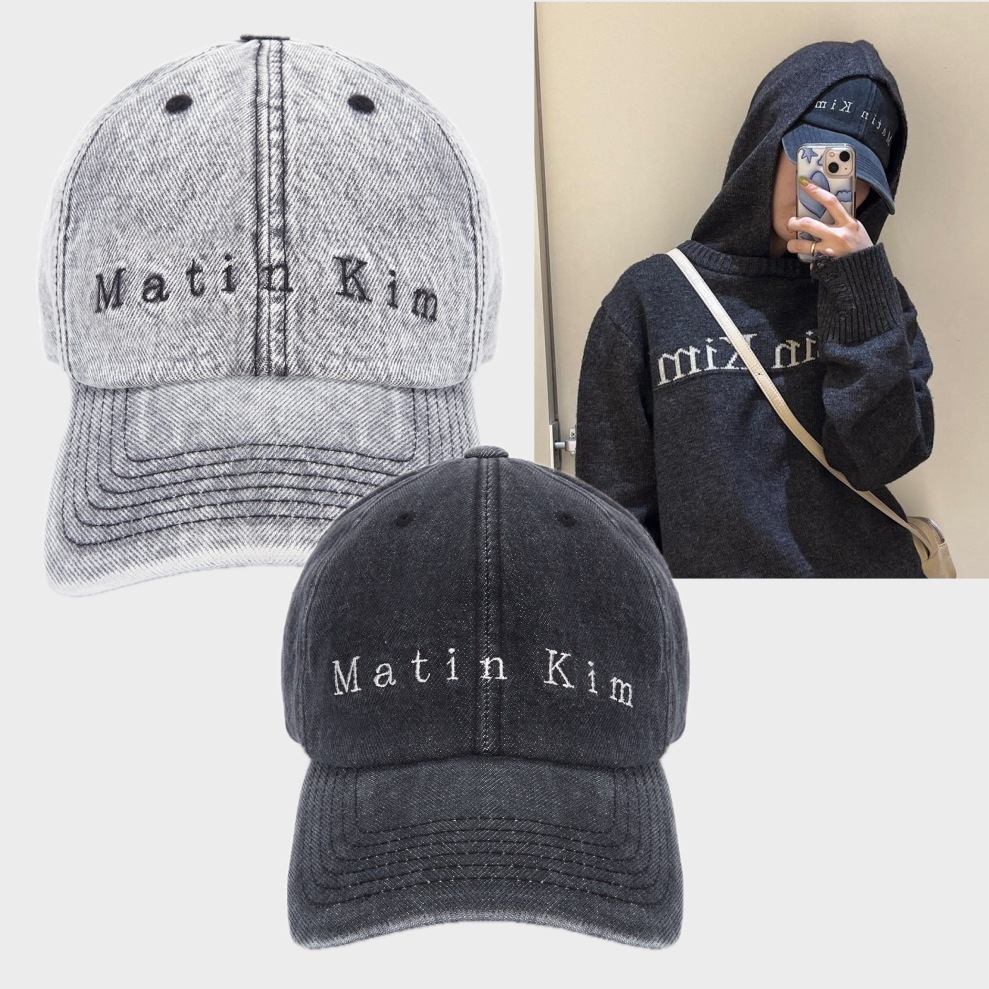 MATIN BLACK DENIM BALL CAP