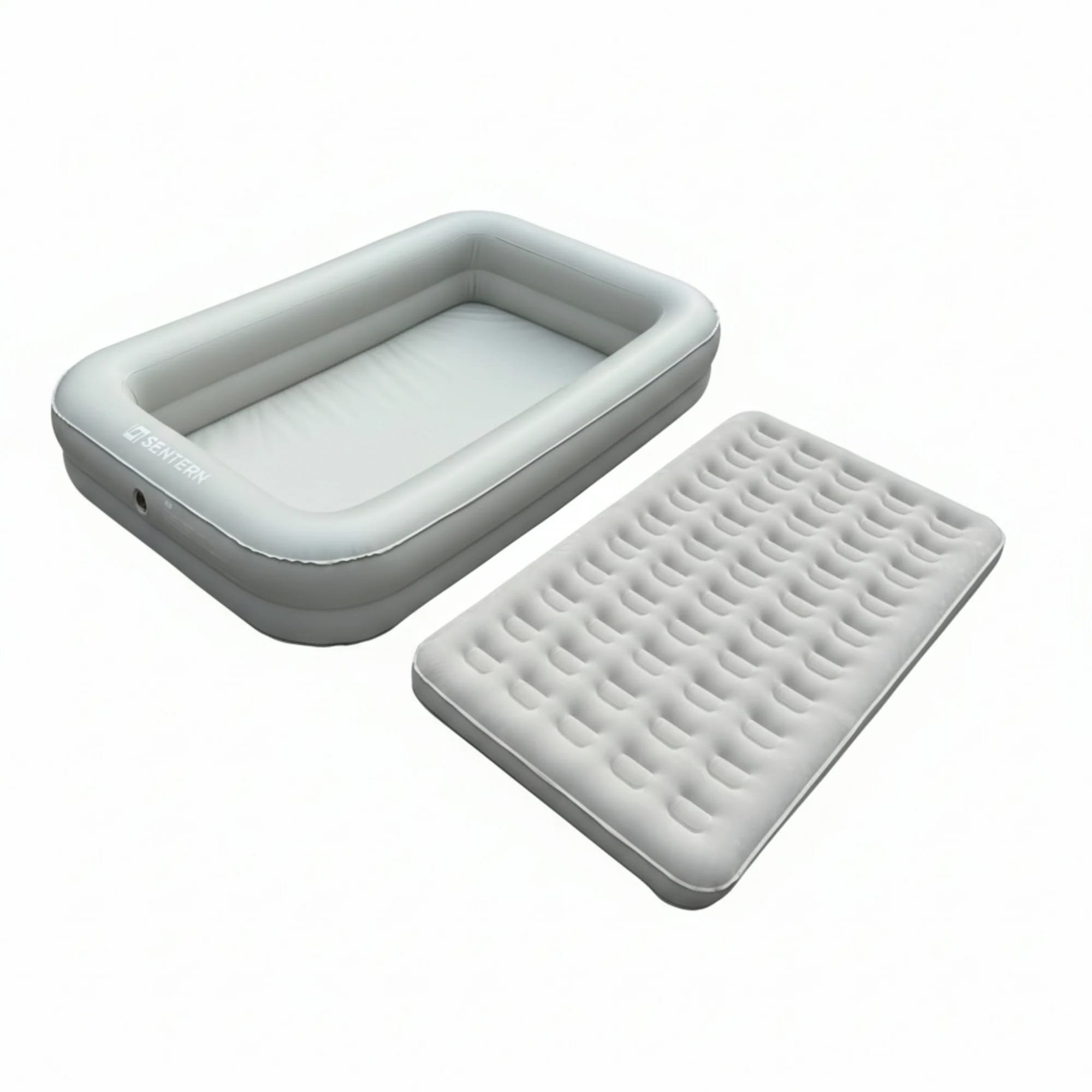 [国内発送]【グレー】【防災対策用にも!】エアーベッド電動 　シングルサイズ　164*105*27厚さcm　 空気ベッド キャンプマット インフレーターマット 自動膨張式 な寝心地 折り畳み 超軽