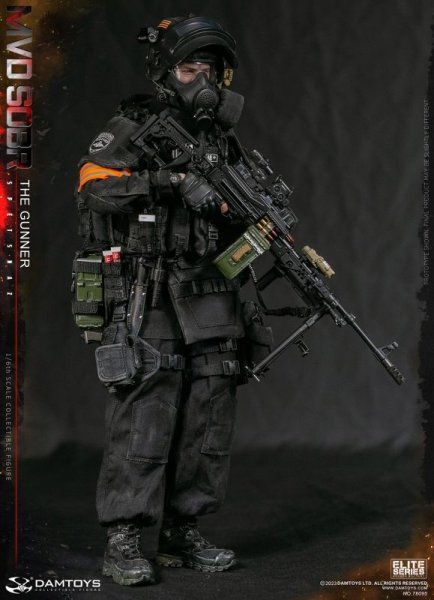 DAMTOYS RUSSIAN SPETSNAZ MVD SOBR PKM GUNNER 1/6 アクションフィギュア 78095