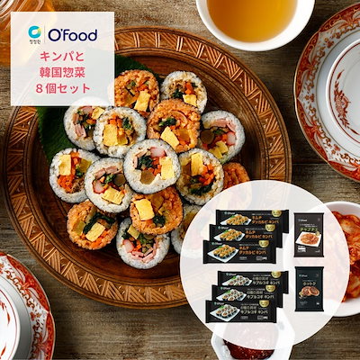 キンパと韓国惣菜のお得なセット (キンパ2種6本 プ...のサムネイル