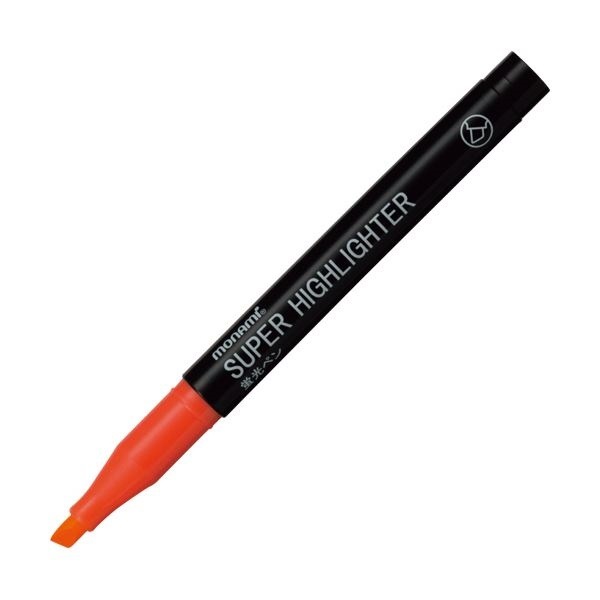 売れ筋新商品 （まとめ）モナミ 蛍光ペン SUPERHIGHLIGHTER 橙 18403 1本 [x100] 筆記具