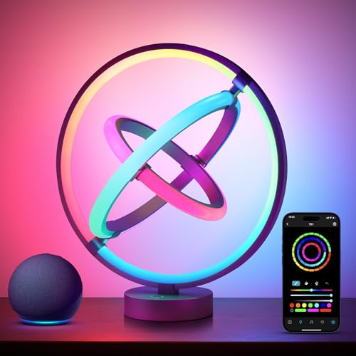 Lepro TB1 AI デスクライト テーブルランプ ledテーブルライト AI照明【Compatible with Alexa/虹色/1600万色/音声操作/音楽同期/BlueTooth&Wi-F