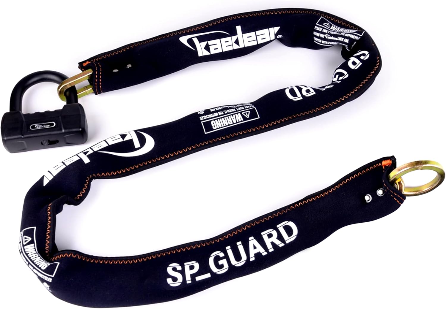 Kaedear(カエディア) バイク ロック チェーンロック 鍵 チェーン パッドロック 長さ1500mm スクエアチェーン 9mm 高耐久 SPキーシリンダー 盗難防止 キー 紛失 複製サービス Sドアロック