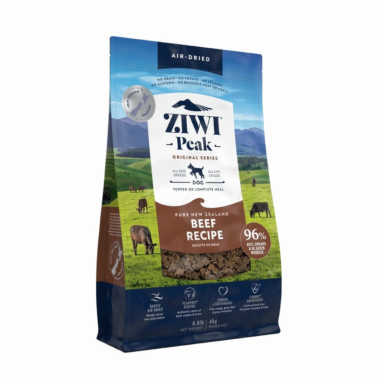【数量限定特別なおまけ付き】【NEWパッケージ】 ジウィピーク ドッグフード エアドライドッグフード ZIWI Peak（ジウィピーク） エアドライドッグフード グラスフェッドビーフ4kg 【トッピ