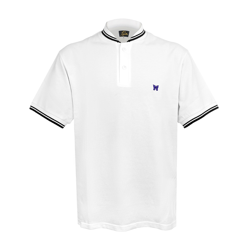 ニードルス メンズ 半袖Tシャツ A-Off White ショールカラー ポロ QV354