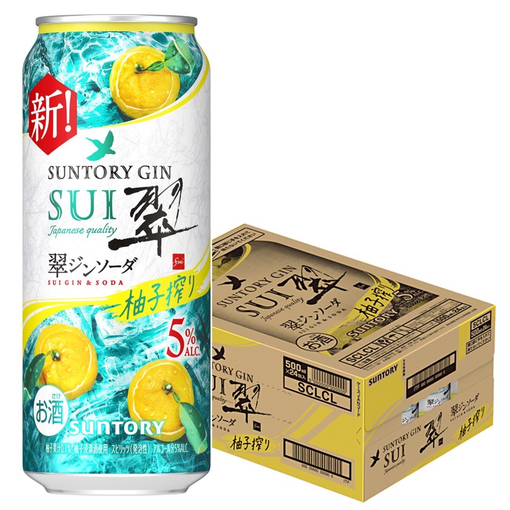 サントリー 翠ジンソーダ 柚子搾り 缶 500ml×1ケース/24本 5,663円