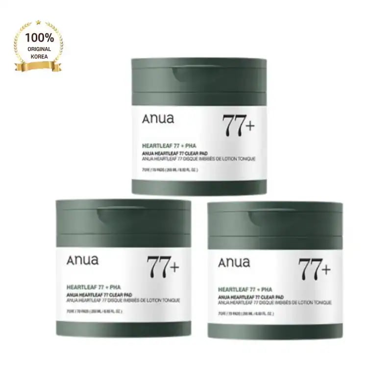 Anu* ア*ア ドクダミ77 クリアパッド 70枚 X3 スブジ 鎮静拭き土
