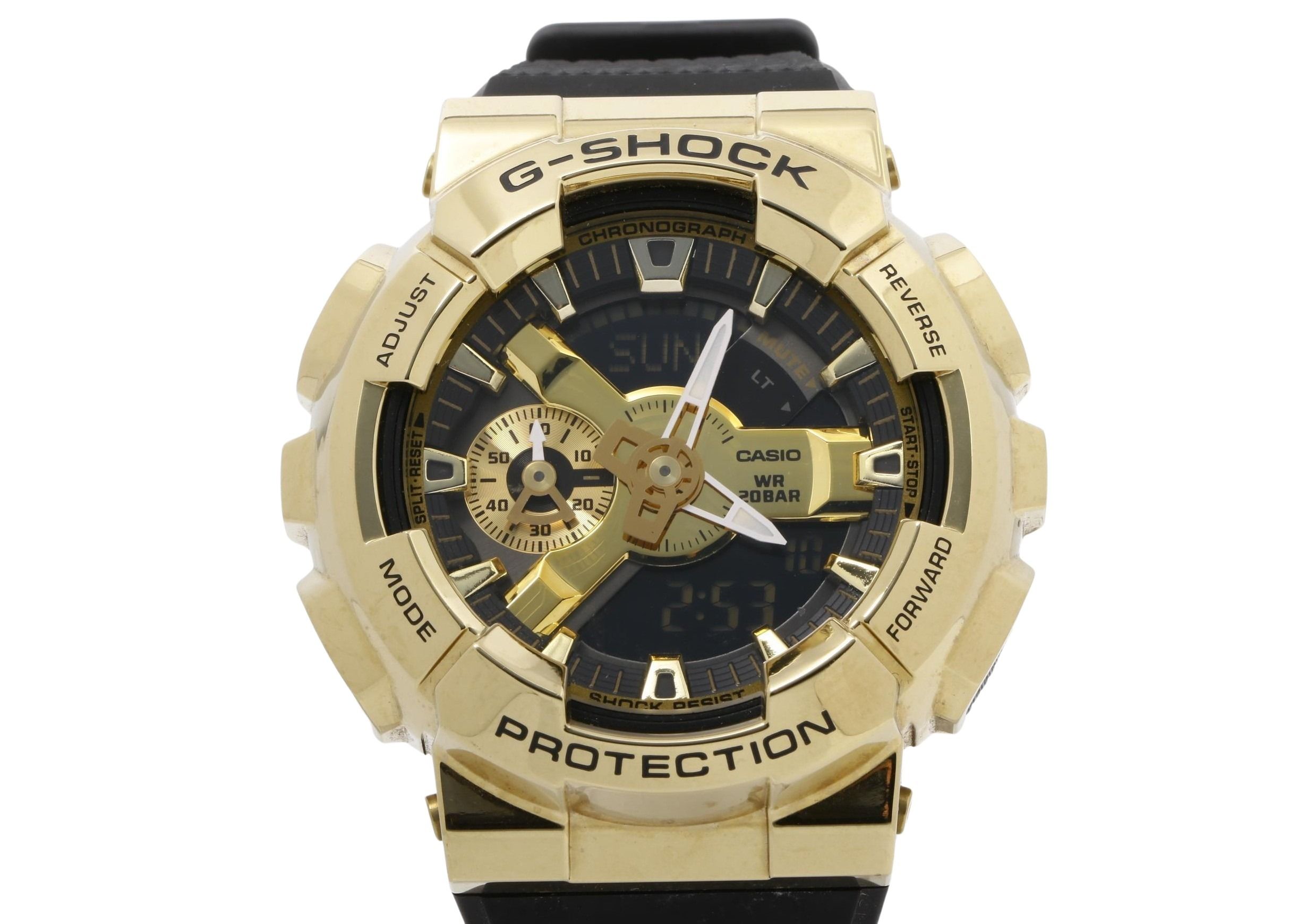 時計 G-SHOCK ANALOG-DIGITAL 110 SERIES 樹脂/ステンレススチール GM-110G-1A9JF アナデジ ゴールド ブラック メンズ時計【本物保証】