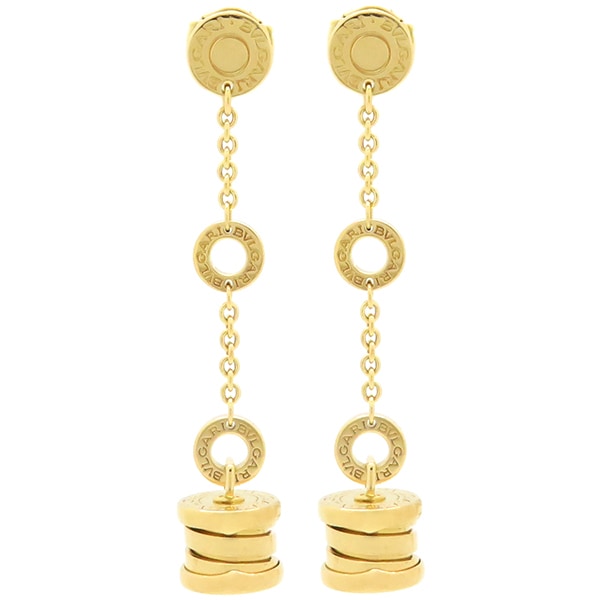 ブルガリ BVLGARI ピアス ビーゼロワン エレメント K18YG イエローゴールド B-zero1 750YG ドロップピアス 【中古】