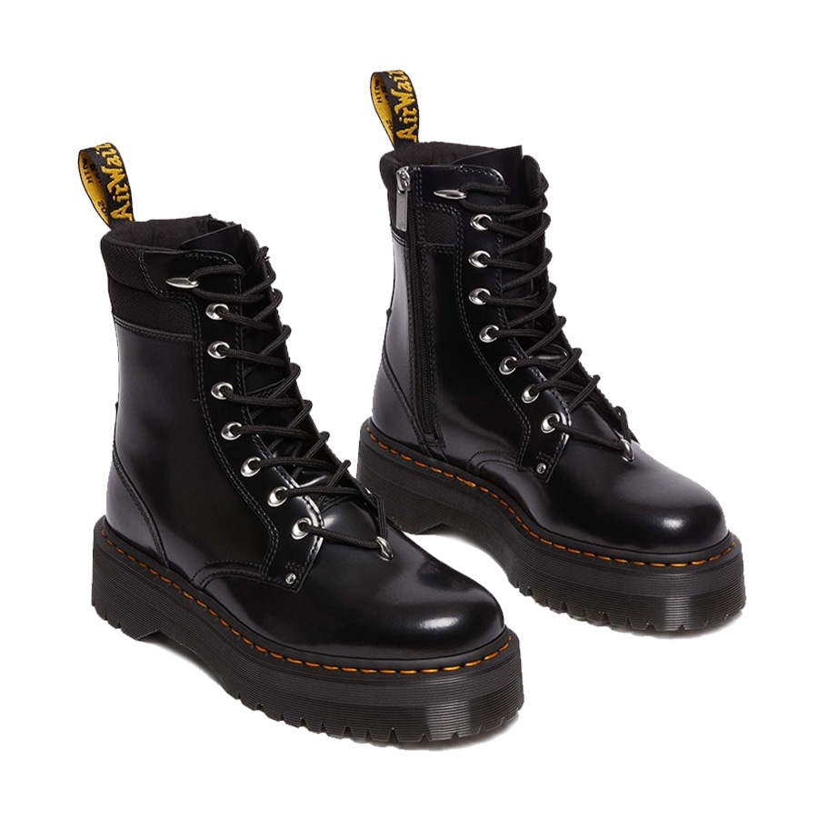 JADON HDW II 8HOLE BOOTS BLACK BUTTERO レディース レザー レースアップ 厚底