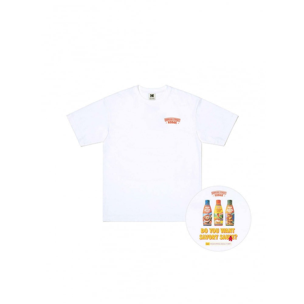 コダックアパレルグラフィックエアロクール T シャツホワイト