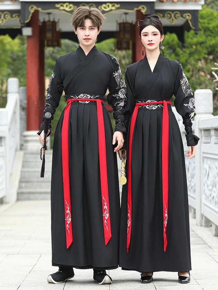 チャイナ服 漢服 中華服上下セットアップ 大人 チャイナドレス 中華衣装 長袖 スカート 華流コスチューム 舞台 ステージ衣装 中国古代時代劇 仮装 変装 おしゃれ イベント ハロウィン衣装 S～4X