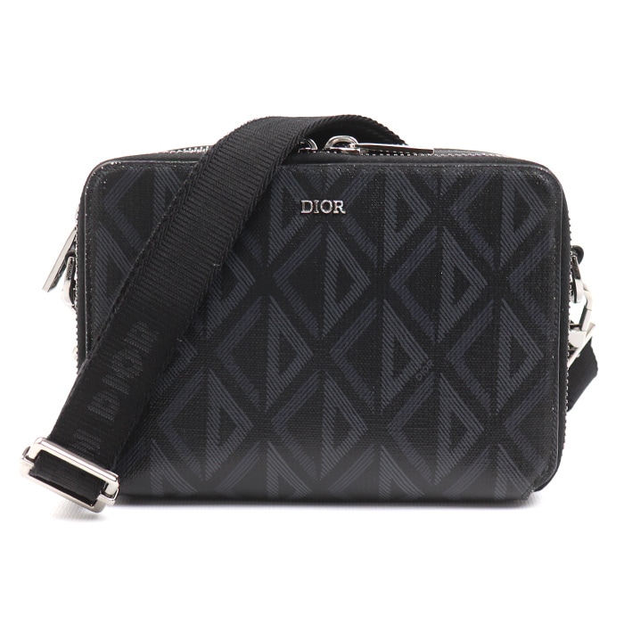 Dior ディオール CDダイヤモンド ショルダーバッグ ブラック 2ESBC119DC メンズ 中古
