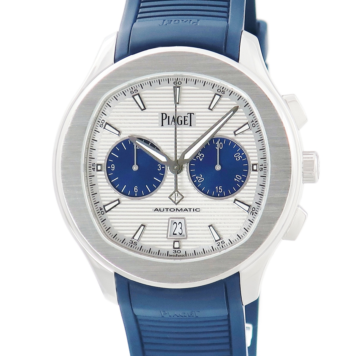 ポロ クロノグラフ G0A46013 自動巻き メンズ シルバー ギヨシェ ラウンド オートマ 限定 3年保証