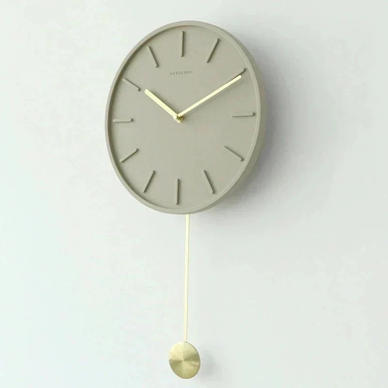 壁掛 振り子時計 時計 金属製 コンクリート 新生活応援 クロック おしゃれ 掛け時計 壁掛け時計 お买い得
