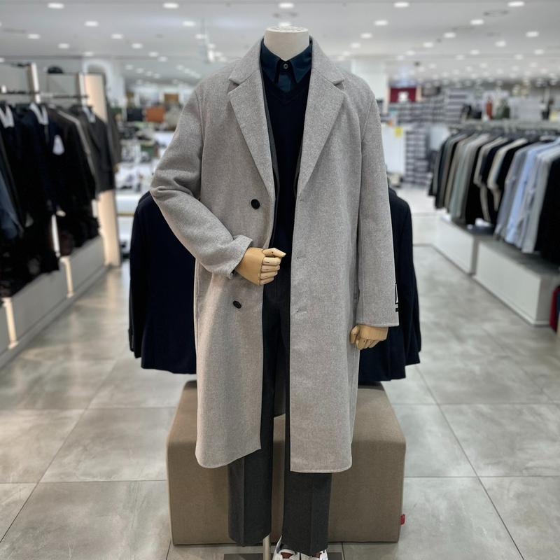 ハンドメイドカシミアモ混紡シングルロングコート_AAE4CG1101_LBE_DG 21,123円