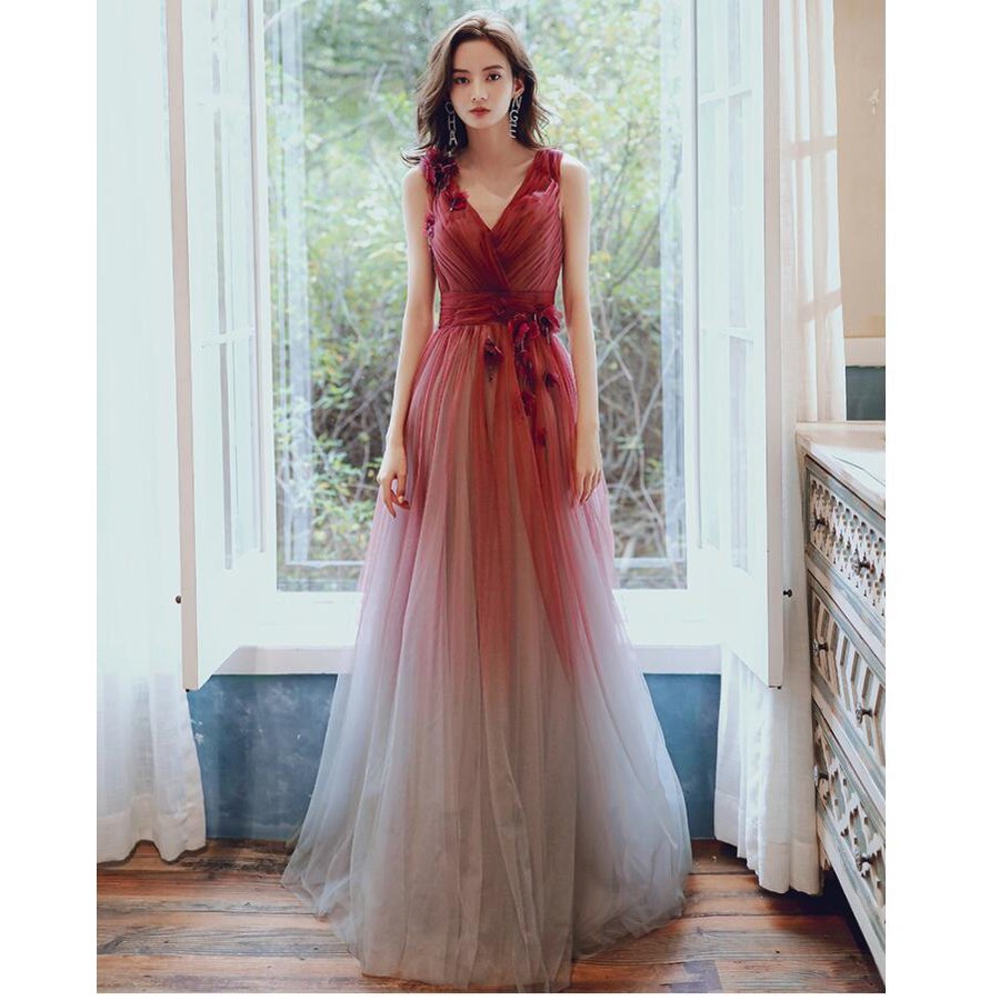 パーティードレス 結婚式 Vネック ワンピース ウエディングドレス ロングドレス コーラス衣装 結婚式 二次会 舞台衣装 披露宴 演奏会 忘年会