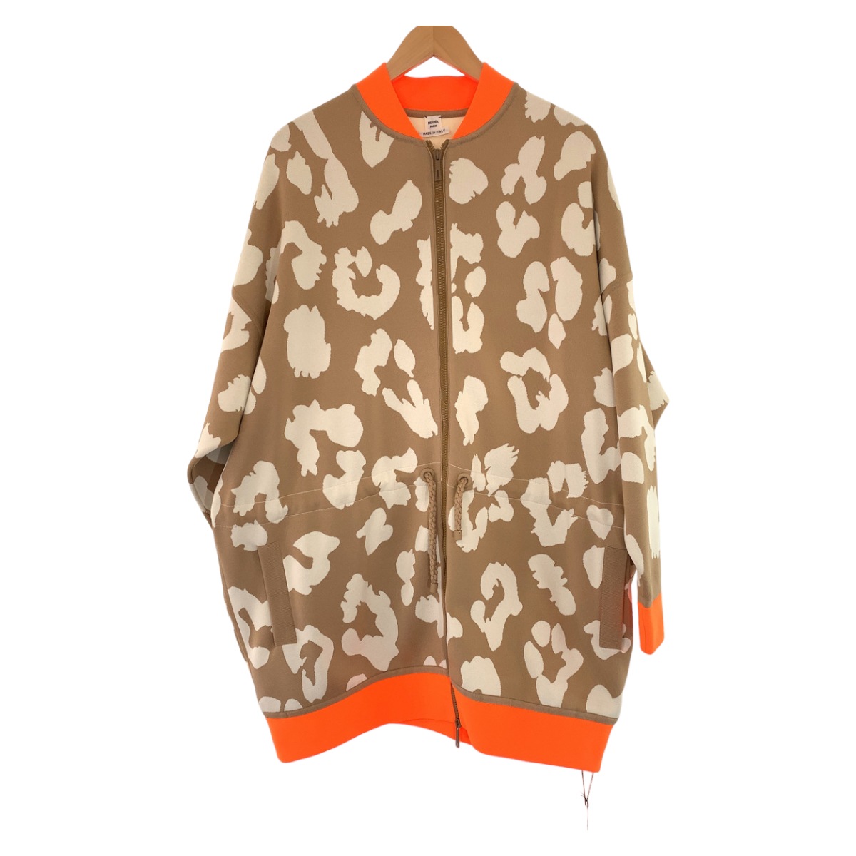 新品未使用 ツイルレーヌ サイズ34 タグ付き ブラウン オレンジ シルク/ポリエステル 2H2816DR ジャケット カーディガン ジャージ レディース 404484 新品