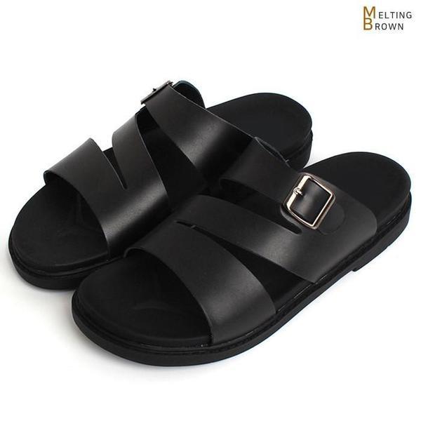 メンズビッグサイズスリッパ 牛革 オフィススリッパ E02