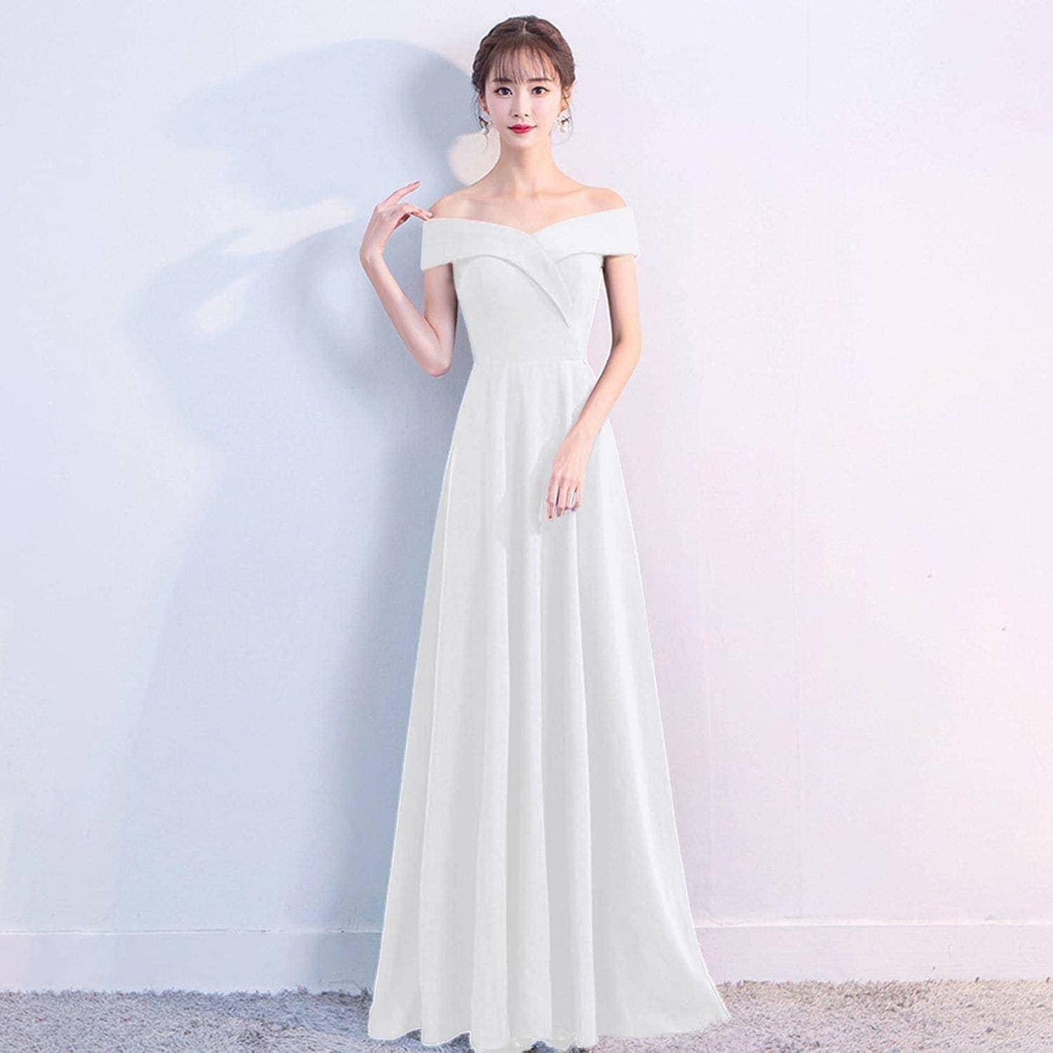 ドレス タキシードの女宴会気質高貴で優雅な韓国風ワンピース