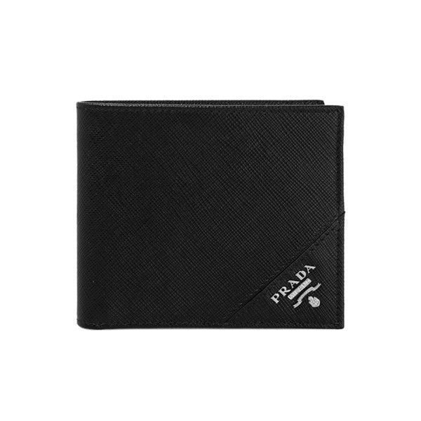 サフィアーノ メタルロゴ 二つ折り財布 ブラック 2MO513 QME F0002 159537225 [U]