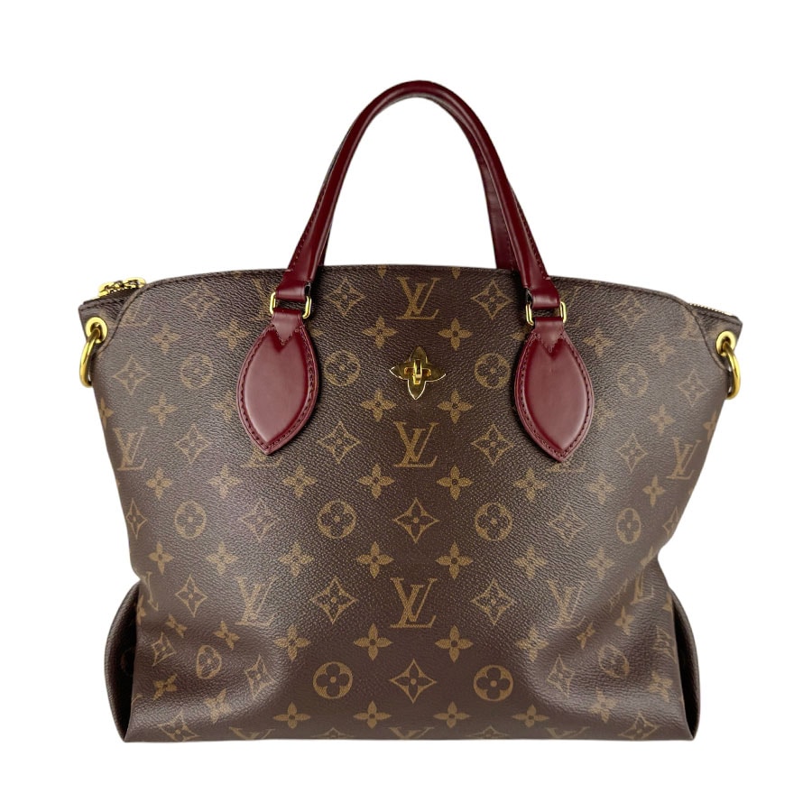ルイ ヴィトン LOUIS VUITTON ハンドバッグ ショルダーバッグ モノグラム フラワージップドトートMM モノグラムキャンバス ブラウン/ボルドー レディース M44348 z9877