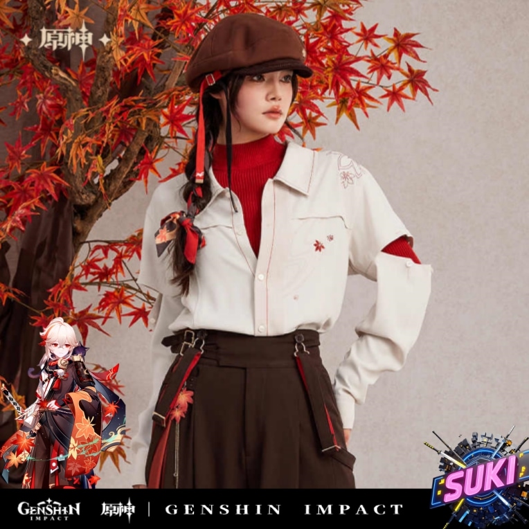【プロ品質を極める!】原神 グッズ / 楓原万葉 インプレッションシリーズ / ニットシャツ / Genshin Impact Kaedehara Kazuha げんしん コスプレ
