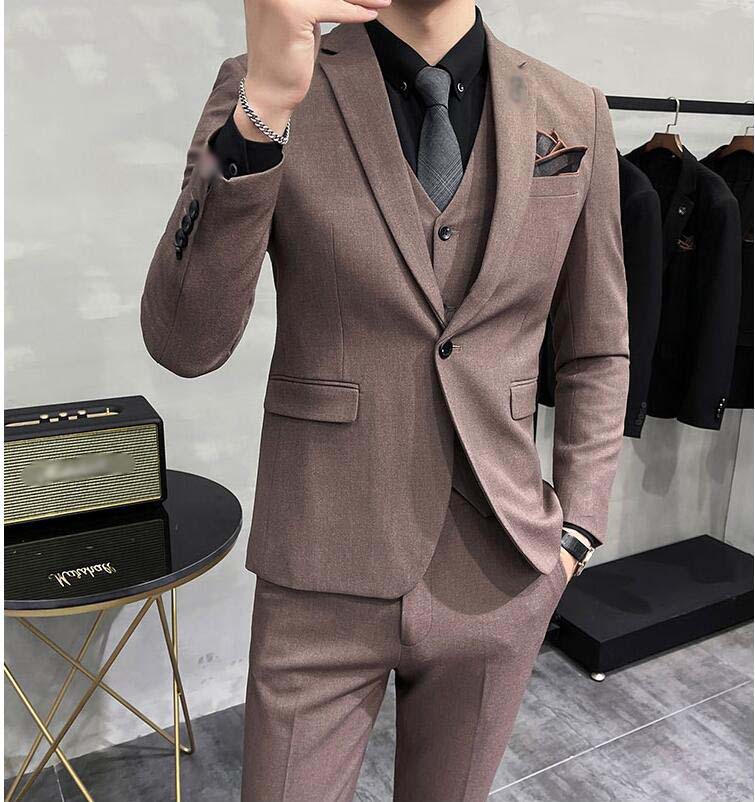 即納 【激安！セール 】メンズスーツ セットアップ スリーピース メンズ ビジネススーツ 3点セット ジャケット+パンツ+ベスト シングルスーツ 結婚式スーツ フォーマルスーツ 披露宴 紳士服 スーツ