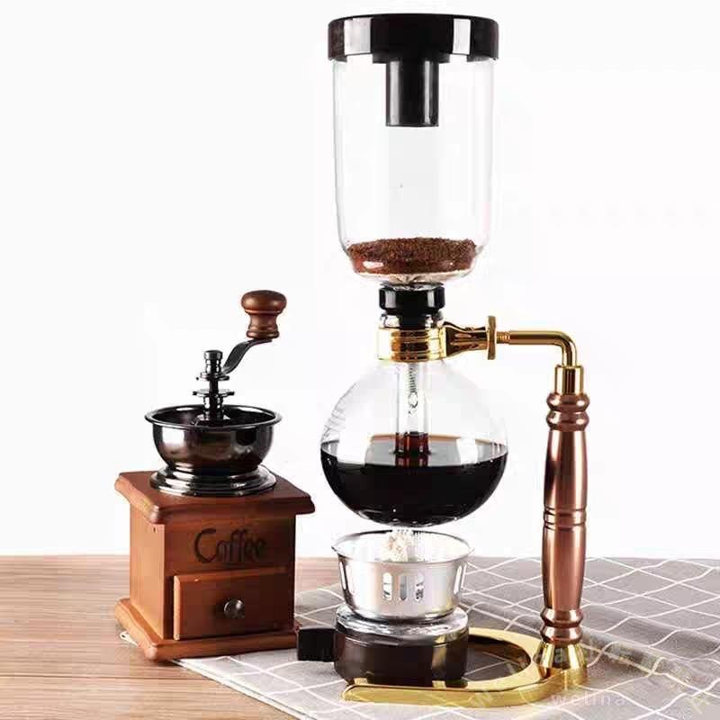 サイフォン コーヒーメーカー サイフォンポット 真空ガラス Welina 本格抽出で香り豊か クリアで美しい器具 自宅カフェ 喫茶店気分 ギフトにも
