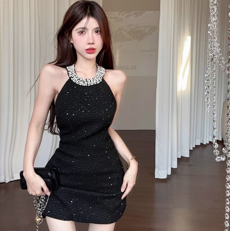 ワンピース パーティードレス 二次会ドレス イブニングドレス 舞台ドレス サスペンダー ワンピドレス ショート丈 ホルターネック かわいい 大人可愛い きれいめ カジュアル 大人 上品 おしゃれ