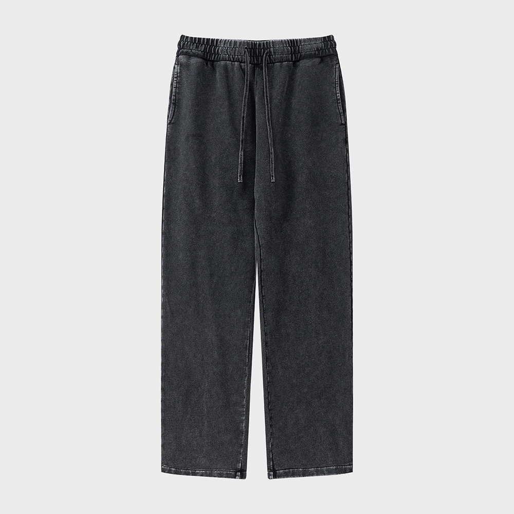 SP PIGMENT WIDE SWEATPANTS-BLACK