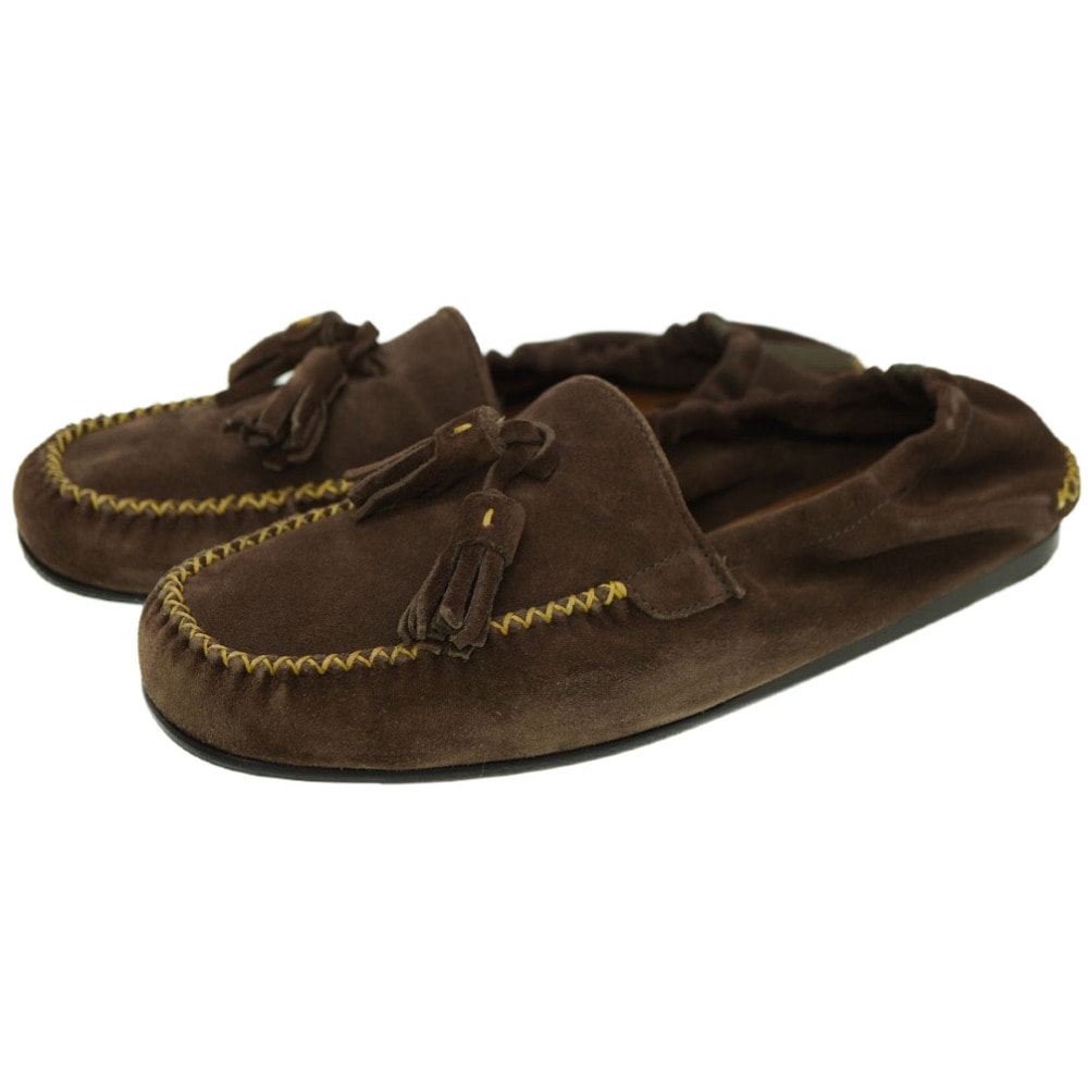 新品同様 サルヴァトーレフェラガモ Fabrizio タッセル ローファー レザーシューズ スウェード ブラウン 0090【中古】Salvatore Ferragamo メンズ