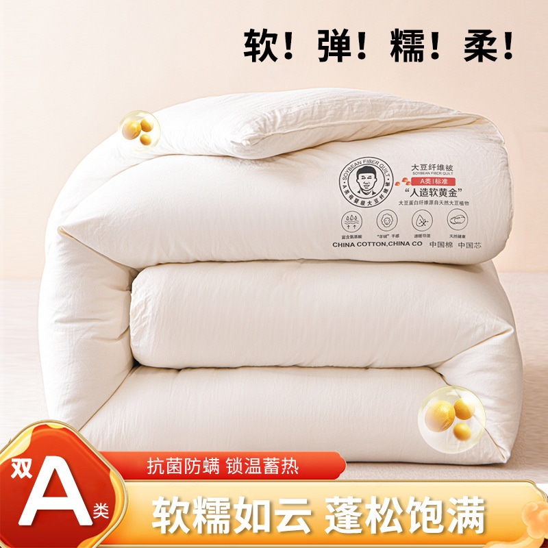 A类母婴级大豆纤维被芯大豆子母被夏凉被加厚保暖冬季被春秋被子