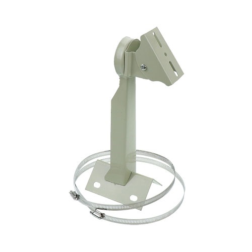 防犯カメラ用　ポール取付用ブラケット　ホワイト