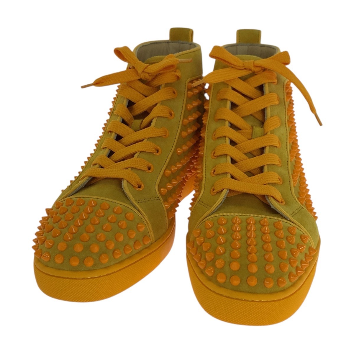 超美品 LOUIS ORLATO FLAT サイズ表記41/26cm イエロー スウェード 3160092 スニーカー 岩田屋福岡本店限定 メンズ 503975