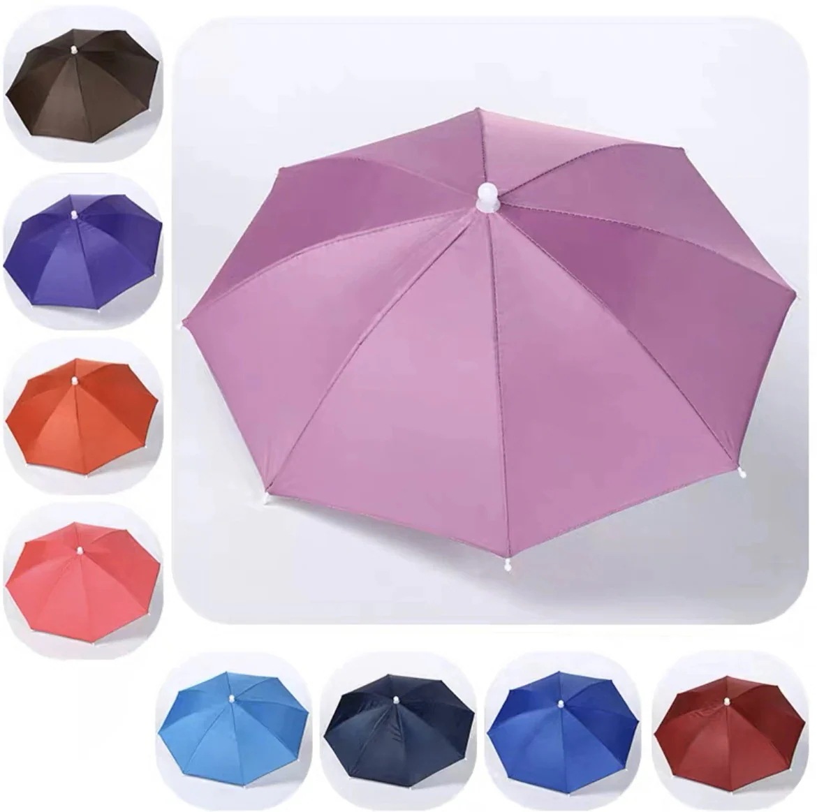 【20点セット】メガ割レイングッズ 日焼け止め帽子傘69 cm大型ヘッドレスト露店傘帽子虹広告傘帽子傘釣り傘釣り帽子 晴雨兼用傘 日傘 折りたたみ 軽量 日傘 完全遮光 uvカット