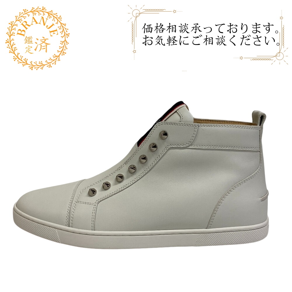 ハイカット スタッズ レザー スニーカー ホワイト ブランド 35,490円