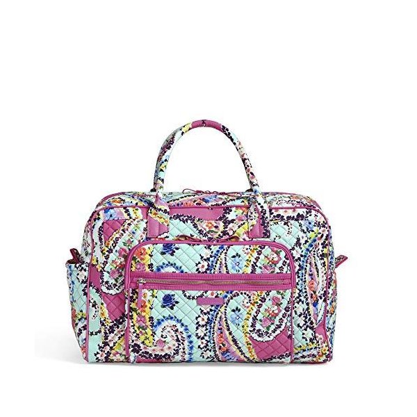 Vera Bradley Signature Cotton Weekender Travel Bag， Wildflower Paisley 並行輸入品